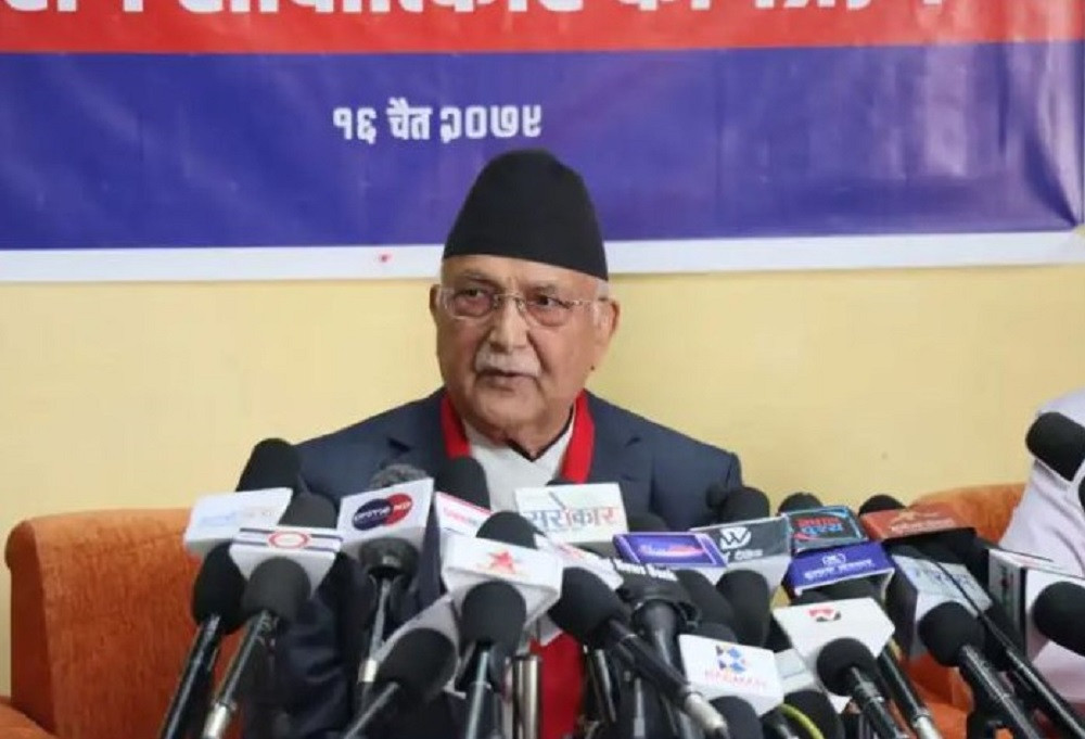 निजी स्वार्थमा आधारित कूटनीतिक चरित्रका कारण राष्ट्रिय हितमाथि गम्भीर प्रहार भइरहेको छ : ओली